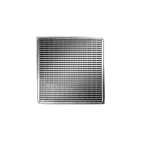 Infinity Drain 4"x4"Strainer W/ Wedge Wire Pattern DecPlate and 2"Throat-PS for WD 4 W_4_PS